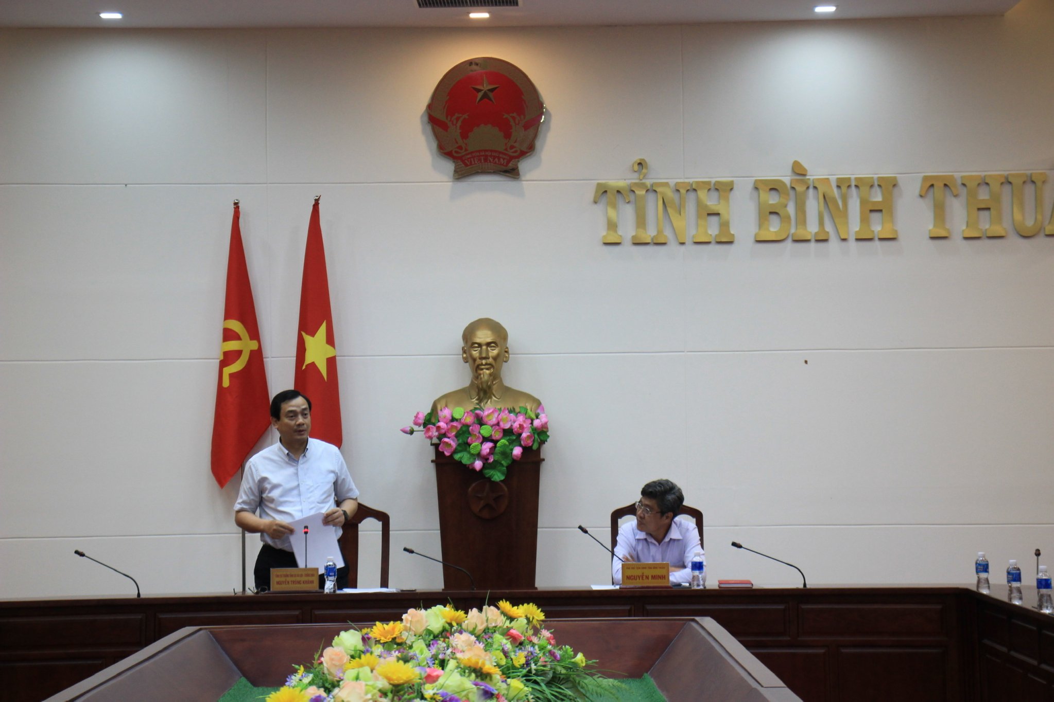 Tổng cục trưởng Tổng cục Du lịch Nguyễn Trùng Khánh phát biểu tại buổi làm việc